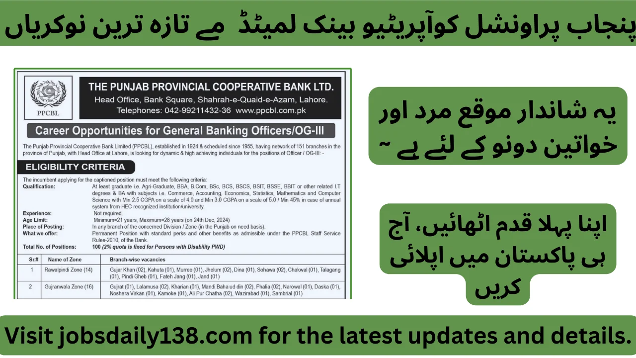 Latest PPCBL Jobs Lahore 2024